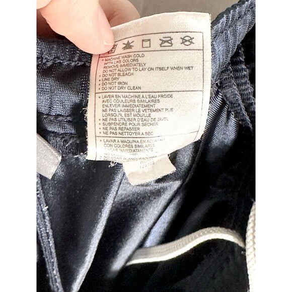 Nike Women's CA #05553 Dri-Fit Navy Blue Sweat Pants Large Zip Ankles Drawstring - Picture 12 of 12